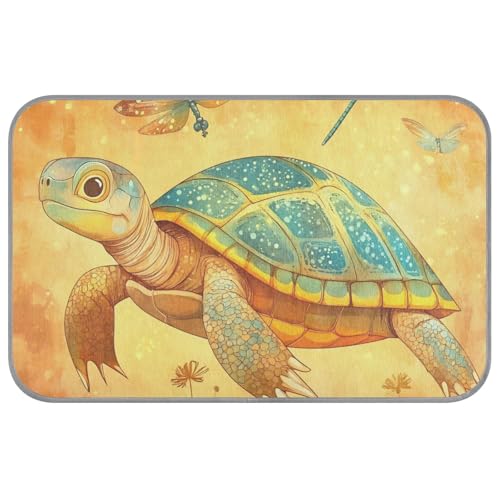 WDdZzyy Selbstkühlende Matte für Hunde, Cartoon-Schildkröte, Reptilien, Terrakotta, selbstkühlend, waschbar, Katzenbett für Haustiere, Outdoor, tragbar, Manta, Refrescante para perro, M von WDdZzyy