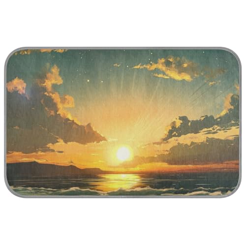 WDdZzyy Sommer-Kühlkissen für Hunde, Motiv: Sonnenuntergang, Meer, Strand, orangefarbenes Muster, selbstkühlendes Pad für Haustiere für Huhn, gemütliches Schlafen, rutschfestes Band, Frio para Perros WDdZzyy Sommer-Kühlkissen für Hunde, Motiv: Sonnenuntergang, Meer, Strand, orangefarbenes Muster, selbstkühlendes Pad für Haustiere für Huhn, gemütliches Schlafen, rutschfestes Band, Frio para Perros von WDdZzyy