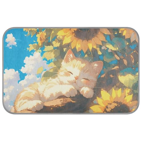 WDdZzyy Sommer-Kühlkissen mit niedlichem Sonnenblumen-Motiv, für Katzen, selbstkühlendes Kissen für Katzen, für den Außenbereich, nicht elektrisch, Manta-Refrescante para perro M WDdZzyy Sommer-Kühlkissen mit niedlichem Sonnenblumen-Motiv, für Katzen, selbstkühlendes Kissen für Katzen, für den Außenbereich, nicht elektrisch, Manta-Refrescante para perro M von WDdZzyy