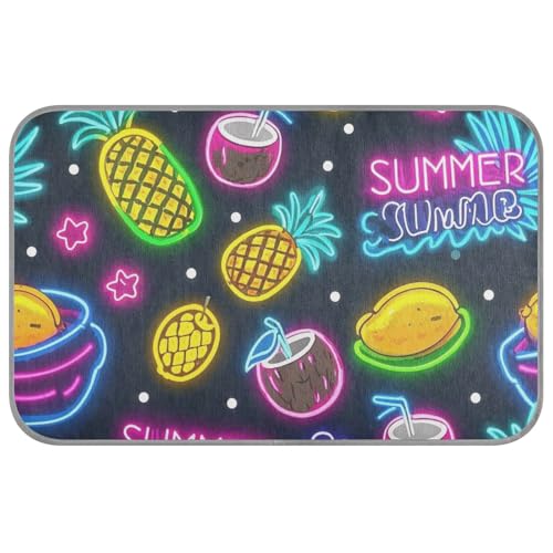 WDdZzyy Sommer Neon Kokosnuss Obst Ananas Sommer Kühldecke Selbstkühlende Decken für Outdoor-Katzen für Schwein Outdoor-Zubehör cama refrescante para Perros M von WDdZzyy