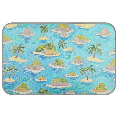 WDdZzyy Sommerinsel, blaue Kunstmalerei, Sommerkühlung für Katzen, selbstkühlende Decke für Hunde für Kätzchen, Outdoor, weiches Klebeband, Frio para Perros M WDdZzyy Sommerinsel, blaue Kunstmalerei, Sommerkühlung für Katzen, selbstkühlende Decke für Hunde für Kätzchen, Outdoor, weiches Klebeband, Frio para Perros M von WDdZzyy