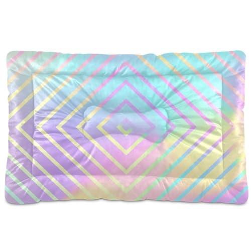 WDdZzyy Square Lines Hunde-Schlafmatratze, waschbar, weich, bequem, rutschfeste Unterseite, für große, mittelgroße und kleine Hunde, 91,4 x 61 cm WDdZzyy Square Lines Hunde-Schlafmatratze, waschbar, weich, bequem, rutschfeste Unterseite, für große, mittelgroße und kleine Hunde, 91,4 x 61 cm von WDdZzyy