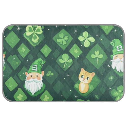 WDdZzyy St. Patrick's Cartoon Tier Grünes Kleeblatt Sommer Gel-Kühlkissen Selbstkühlendes Pad für Haustiere für Kaninchen Outdoor Wasserdicht Tapete Refrescante para mascotas M von WDdZzyy