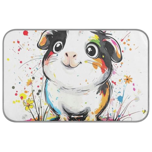 WDdZzyy Süßes Meerschweinchen, künstlerisches Graffiti-Sommer-Outdoor-Hunde-Kühlmatte, selbstkühlende Katzenbetten für draußen für Haustiere und drinnen, einzigartiges Klebeband, Größe M von WDdZzyy