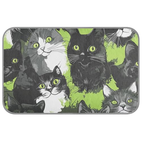 WDdZzyy Sweet British Animals Kühlgelmatte für Hunde, selbstkühlende Haustierbetten für Katzen, Hamster, Innenbereich, Grün, Mantas frías para Perros M von WDdZzyy