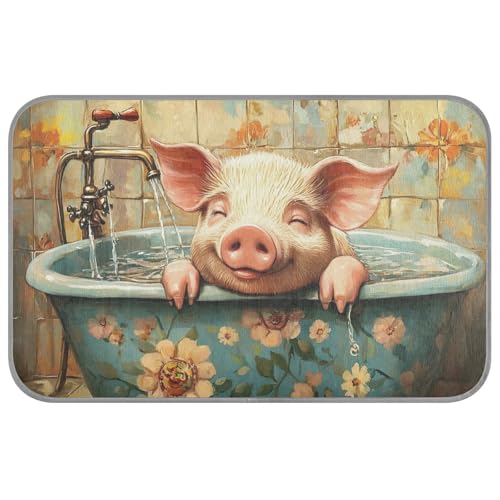 WDdZzyy Sweet Pet Pig Retro-Badewanne, Sommer, Kühlmatten für Hunde, selbstkühlende Katzendecke für Kätzchen, Reisen, abnehmbar, Cama Fria para perro M von WDdZzyy