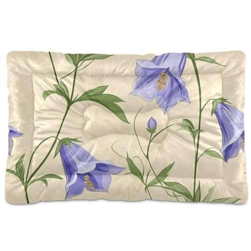 WDdZzyy Unique Bellflower Haustierbett, waschbar, weich, rutschfest, für mittelgroße und große Hunde, 91,4 x 61 cm, Beige von WDdZzyy