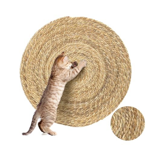 WEAVELYRICS Katzenkratzmatte, Boden-Katzenkratzmatte, natürliche Katzenkratzmatte, Haustier-Kratzteppich, runder Rohrkolbengras, Katzenkratzmatte, Indoor-Kratzmatte, 59 x 60 cm WEAVELYRICS Katzenkratzmatte, Boden-Katzenkratzmatte, natürliche Katzenkratzmatte, Haustier-Kratzteppich, runder Rohrkolbengras, Katzenkratzmatte, Indoor-Kratzmatte, 59 x 60 cm von WEAVELYRICS