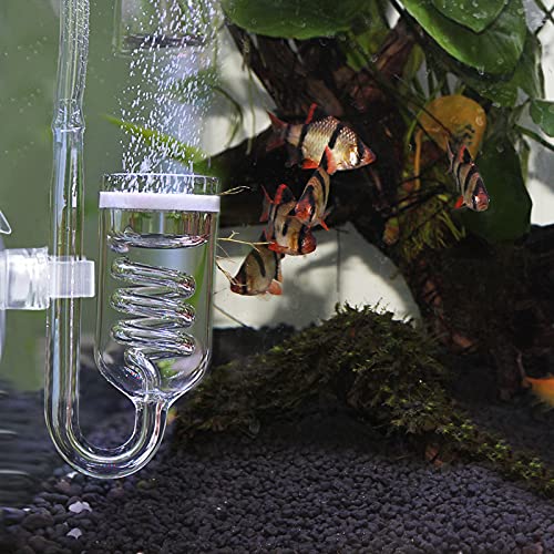 WEAVERBIRD Aquarium CO2 Diffusor U Form 3 Kreise Aquarium CO2 Regler Diffusor Glasrohr mit Saugnapf prüfen von WEAVERBIRD