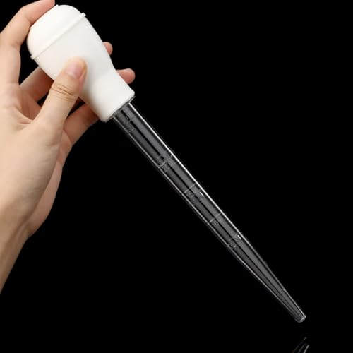 WEAVERBIRD Manueller Wasserwechsler für Aquarien, weiß, 30 ml, Aquarium-Reinigungspipette, Abfallentferner, 27,9 cm Aquarium-Kies, Reinigungsstrohhalm von WEAVERBIRD
