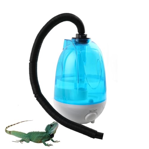 WEBCAB 4L Reptilien-Luftbefeuchter, 300mL/h Drehknopfsteuerung 40-160cm Verstellbarer Schlauch mit 2 Saugnäpfen, für Eidechsen, Schlangen, Schildkröten, Amphibien von WEBCAB