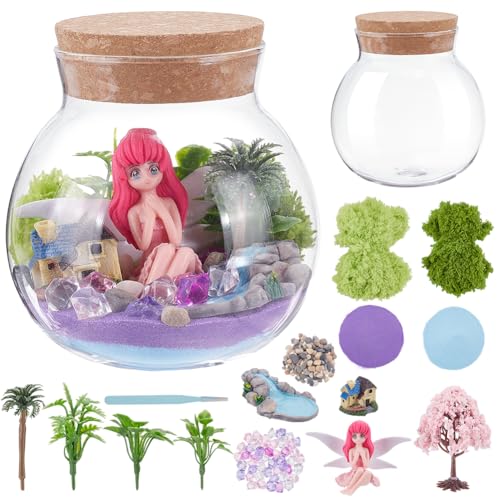 WEBEEDY DIY Feengarten Terrarium Set Pflanzenterrarium Glas Dekor Mini Garten Terrarium Set Für Erwachsene Mit Crystal Simulierte Moos Fee Bäume Handgemachtes Geschenk Für Frauen WEBEEDY DIY Feengarten Terrarium Set Pflanzenterrarium Glas Dekor Mini Garten Terrarium Set Für Erwachsene Mit Crystal Simulierte Moos Fee Bäume Handgemachtes Geschenk Für Frauen von WEBEEDY