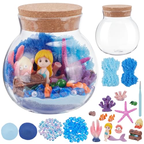 WEBEEDY DIY Meerjungfrau Terrarium Set Garten Pflanze Terrarium Glas Mini Garten Terrarium Set Für Erwachsene Mit Perlen Nixe Kristalle Koralle Handgemachtes Geschenk Für Frauen WEBEEDY DIY Meerjungfrau Terrarium Set Garten Pflanze Terrarium Glas Mini Garten Terrarium Set Für Erwachsene Mit Perlen Nixe Kristalle Koralle Handgemachtes Geschenk Für Frauen von WEBEEDY