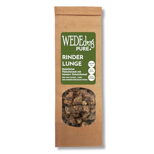 Getrocknete Rinderlunge für Hunde mit Immun+ Schutzformel I WEDEdog Pure+ Rinderlunge getrocknet I Rinderlunge Hund in Premium-Qualität I 150g Getrocknete Rinderlunge für Hunde mit Immun+ Schutzformel I WEDEdog Pure+ Rinderlunge getrocknet I Rinderlunge Hund in Premium-Qualität I 150g von WEDEdog