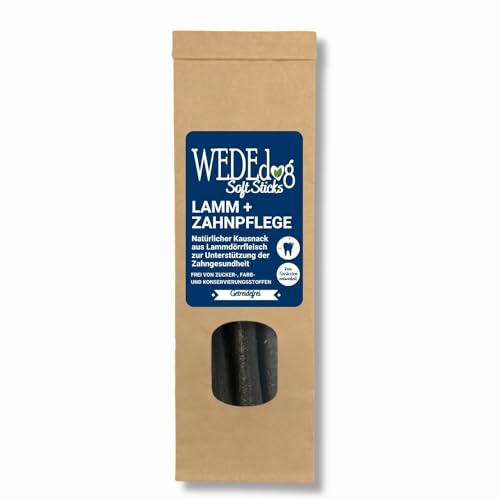 WEDEdog Soft Sticks Lamm + Zahnpflege 110g I Premium Kausticks Zahnstein Hund, ideal für Junior und Senior Hunde I Natürliche Kausnacks für Hunde I Zahnpflege für Hunde WEDEdog Soft Sticks Lamm + Zahnpflege 110g I Premium Kausticks Zahnstein Hund, ideal für Junior und Senior Hunde I Natürliche Kausnacks für Hunde I Zahnpflege für Hunde von WEDEdog