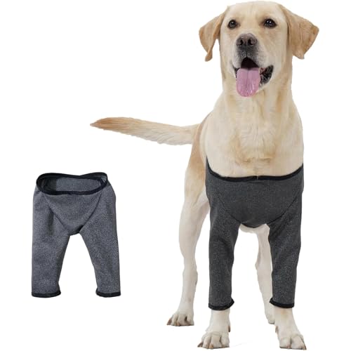 Recovery Sleeve Hund,Wiederherstellungsmanschette Beinmanschette Ellenbogenbandage Schoner Schutz Hund,Hunde-Chirurgie-Erholungsmanschette für Vorderbeine,für Kleine,Mittelgroße und Große Hunde (S) von WEEVDRIE