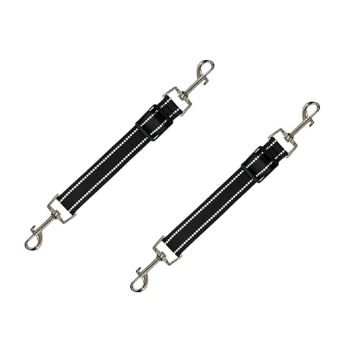2 Stück Hundehalsband-Clip, verstellbares Halsband zu Geschirr, Sicherheitsverbinder, einziehbare Hundeleinen-Clips, reflektierender Doppelclip für Sicherheit, strapazierfähiges von WEIKANG