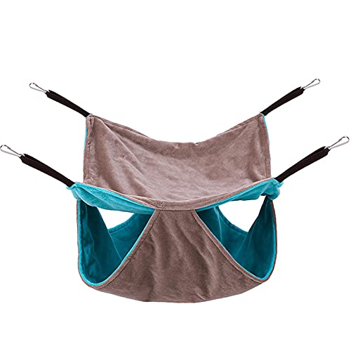WEITING Hamster-Hängematte, Haustier-Hängematten-Bett, Doppel-Plüschmaterial, Haustier-Hängematte, hängendes warmes Nest, Hängebettkäfig, Hängematten für kleine Tiere WEITING Hamster-Hängematte, Haustier-Hängematten-Bett, Doppel-Plüschmaterial, Haustier-Hängematte, hängendes warmes Nest, Hängebettkäfig, Hängematten für kleine Tiere von WEITING