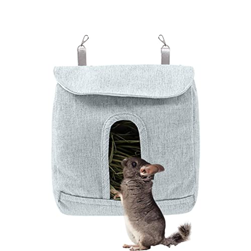 WEITING Heu-Futterstation, tragbarer Heu-Futterspender für Hamster – S/M/L Heu-Futterstation mit Haken, Meerschweinchen, Heu-Futterstation für kleine Haustiere, Kaninchen, Hamster von WEITING