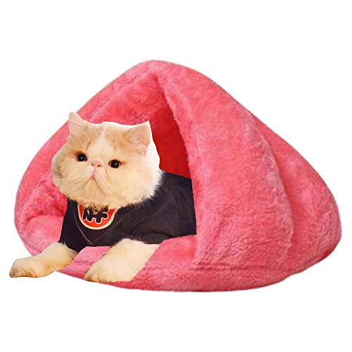 WEITING Hundehöhlenbett, Katzenbett mit Kapuze, Donut für Hunde, dreieckig, Fleece, Haustierhöhle, Bett, Kuschelhaus, Loch, Nest, gemütliches Bett für Katzen und kleine Hunde WEITING Hundehöhlenbett, Katzenbett mit Kapuze, Donut für Hunde, dreieckig, Fleece, Haustierhöhle, Bett, Kuschelhaus, Loch, Nest, gemütliches Bett für Katzen und kleine Hunde von WEITING