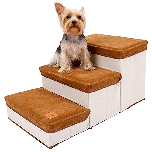 WEITING Hundetreppen für Haustiere, Leitern für Haustiere mit 3 Stufen, abnehmbar und waschbar, tragbare Leitern für Haustiere für kleine mittlere Hunde/große Katzen WEITING Hundetreppen für Haustiere, Leitern für Haustiere mit 3 Stufen, abnehmbar und waschbar, tragbare Leitern für Haustiere für kleine mittlere Hunde/große Katzen von WEITING