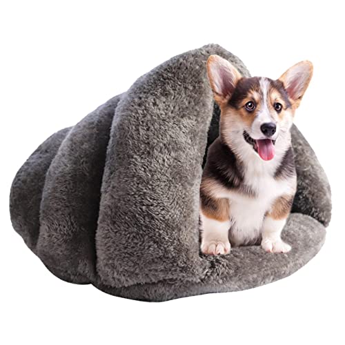 WEITING Katzenbett mit Überzug, warmes Katzenbett für den Winter, dreieckiges Katzenbett, beruhigendes und gemütliches Schlafkissen für Kuscheltiere und Burrowers WEITING Katzenbett mit Überzug, warmes Katzenbett für den Winter, dreieckiges Katzenbett, beruhigendes und gemütliches Schlafkissen für Kuscheltiere und Burrowers von WEITING