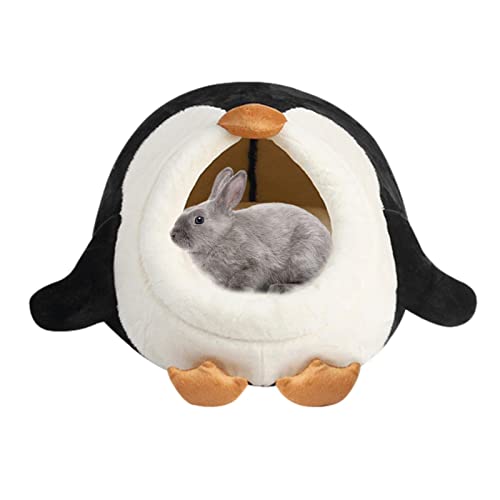 WEITING Kleines Hamsterbett,Pinguin-Form-Mini-Tier-Haustier-Nest-Höhle | Pet Small Bed Warm Bed Nest Zubehör für Hamster, Meerschweinchen, Mini-Kleintiere von WEITING
