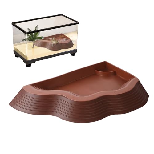 WEITING Schildkröten Wasserschale | rutschfeste Schildkröten Badewanne Mit Strukturierter Einstiegsrampe,Reptilienbadewanne, Aquariumdekoration Für Gecko Schlange Bartagame WEITING Schildkröten Wasserschale | rutschfeste Schildkröten Badewanne Mit Strukturierter Einstiegsrampe,Reptilienbadewanne, Aquariumdekoration Für Gecko Schlange Bartagame von WEITING