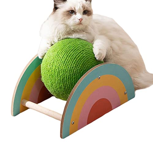 WEITING Sisalball Katzenkratzbrett, Katze Holz Aufrechter Spielzeugball, Katzenbedarf, Haustier Schleifen Kratzball Spielzeug - Dekorative Haustiermöbel Zubehör Kratzfest, Verschleißfest und Bissfest WEITING Sisalball Katzenkratzbrett, Katze Holz Aufrechter Spielzeugball, Katzenbedarf, Haustier Schleifen Kratzball Spielzeug - Dekorative Haustiermöbel Zubehör Kratzfest, Verschleißfest und Bissfest von WEITING