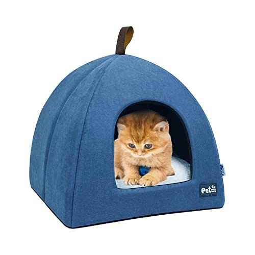 WEITING Zelt für Haustiere, faltbar, mit Polsterung, weiche Höhle für Katzen im Innenbereich, für Hunde und Katzen, geeignet für kleine und mittelgroße Hunde von WEITING