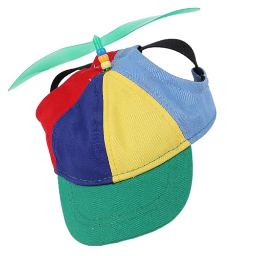 weiting Propellerhut Für Hunde | Haustier Mütze - Bequeme Kopfbedeckung mit Sonnenschutz in Regenbogenfarben für kleine Rassen und große Katzen als Foto Requisiten für Sommer Party und Garten weiting Propellerhut Für Hunde | Haustier Mütze - Bequeme Kopfbedeckung mit Sonnenschutz in Regenbogenfarben für kleine Rassen und große Katzen als Foto Requisiten für Sommer Party und Garten von WEITING