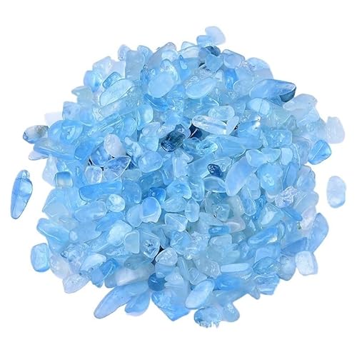 Fischfischsteine, Aquamarin-Kristall-Schotter, Mehrfarbig, 5–12 mm, dekorativer Kies, for Aquarien, Pflanzgefäße, Landschaftsbau(7-9mm500g) von WEITINGKKK