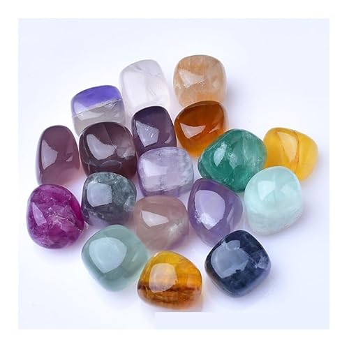 Fischfischsteine, Farbiger Fluorit, Rolling Stones, Mineralien, Aquarium, Blumentopf, Dekoration, Mehrfarbig, 2–3 cm(2-3cm1000g) von WEITINGKKK