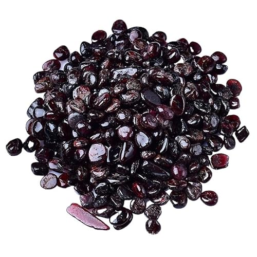 Fischfischsteine, Granat-Kristallkies, Rohsteine, 5–12 mm, for Aquarien, Blumentöpfe, Landschaftsbau, dekorativer Stein(7-9mm1000g) von WEITINGKKK
