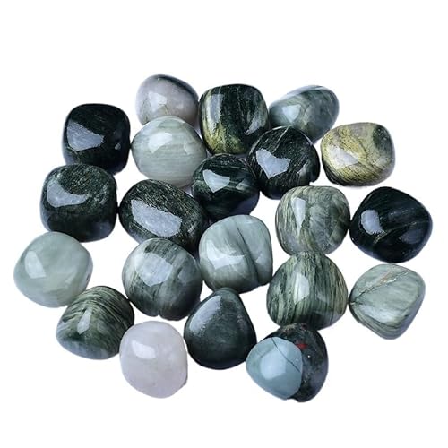 Fischfischsteine, Heilkristalle, grüner Haar-Rollstein, Mineralprobe, Kristallkies, 2–3 cm, 500–1000 g Packung(2-3cm1000g) von WEITINGKKK