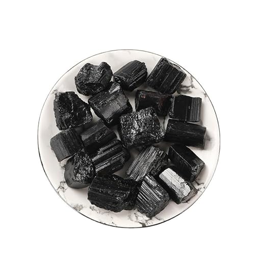 Fischfischsteine, Natürlicher schwarzer Turmalin-Dekorkies for Aquarium-Pflanzgefäße, Landschaftsornamente, mehrere Größen(2-3cm100g) von WEITINGKKK