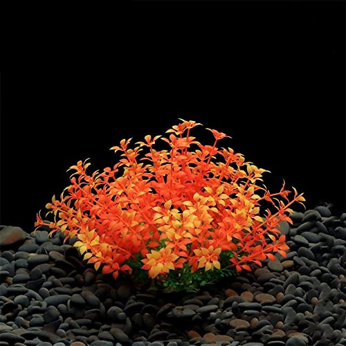 Künstliche Plastikpflanzen Dekoration, Aquarium Künstliche Pflanzen Aquarium Dekor Simulation Wasserpflanzen Multicolor 4er Pack(B Yellow) von WEITINGKKK