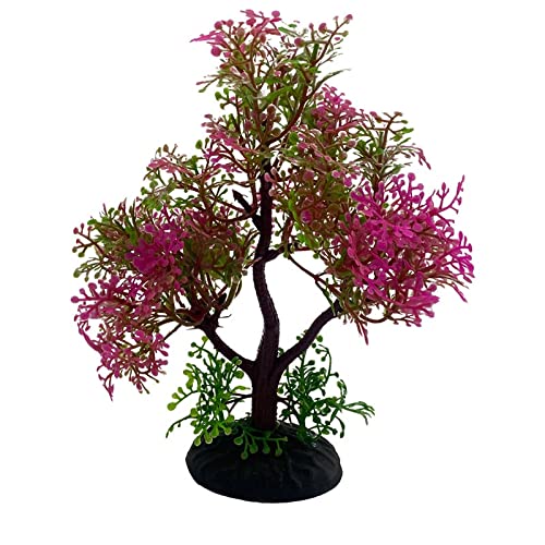 Künstliche Plastikpflanzen Dekoration, Aquarium Künstliche Pflanzen Kunststoff PVC Simulation Kleine Baum Dekorationen Pack Von 2 Multicolor(B) von WEITINGKKK