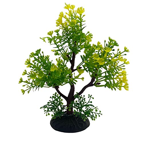 Künstliche Plastikpflanzen Dekoration, Aquarium Künstliche Pflanzen Kunststoff PVC Simulation Kleine Baum Dekorationen Pack Von 2 Multicolor(C) von WEITINGKKK