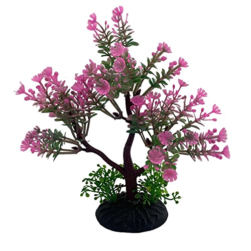 Künstliche Plastikpflanzen Dekoration, Aquarium Künstliche Pflanzen Kunststoff PVC Simulation Kleine Baum Dekorationen Pack Von 2 Multicolor(E) von WEITINGKKK