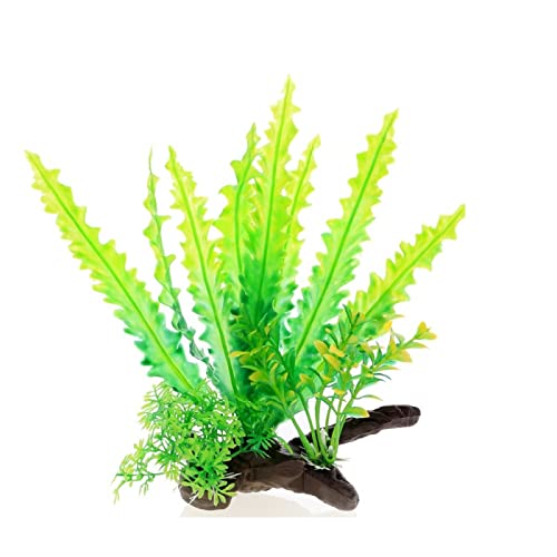 Künstliche Plastikpflanzen Dekoration, Aquarium Künstliche Pflanzen Pack Von 3 Multicolor PVC Fisch Tank Dekoration Landschaftsbau Ornamente(A Green) von WEITINGKKK