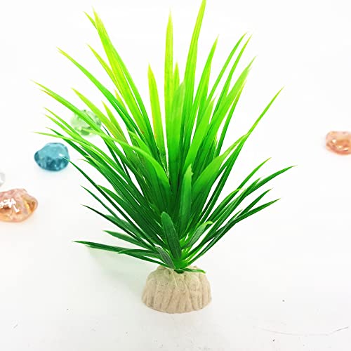 Künstliche Plastikpflanzen Dekoration, Aquarium Künstliche Plastikpflanzen 10er Pack Mehrfarbig 13 cm(Green) von WEITINGKKK