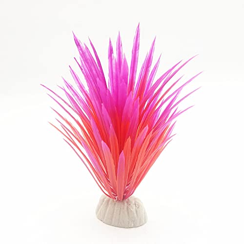 Künstliche Plastikpflanzen Dekoration, Aquarium Künstliche Plastikpflanzen 10er Pack Mehrfarbig 13 cm(Red Pink) von WEITINGKKK