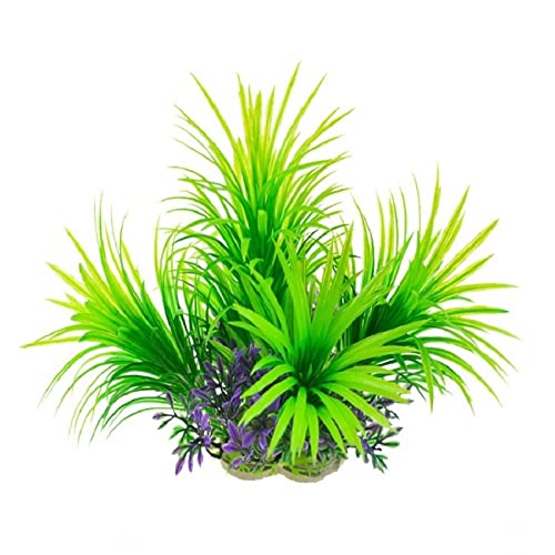 Künstliche Plastikpflanzen Dekoration, Künstliche Aquarienpflanzen, 5er-Pack, mehrfarbige Aquarium-Dekoration(Green) von WEITINGKKK