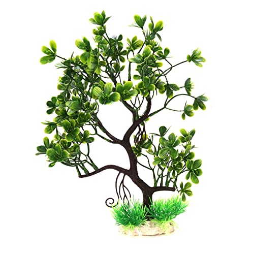 Künstliche Plastikpflanzen Dekoration, Künstliche Aquariumpflanzen, Kunststoff, Dekoration for Aquarien, Mehrfarbig, 23 x 30 cm, 2 Stück(Green) von WEITINGKKK