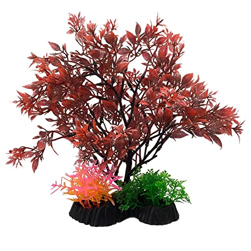 Künstliche Plastikpflanzen Dekoration, Künstliche Pflanzen for Aquarien, Kunststoff, simulierte Wasserpflanzen, Mehrfarbig, 2 Stück(7) von WEITINGKKK