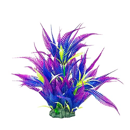 Künstliche Plastikpflanzen Dekoration, Künstliche Pflanzen for Aquarien, simuliertes Wassergras, Korallengras, Mehrfarbig, 2 Stück(Purple) von WEITINGKKK