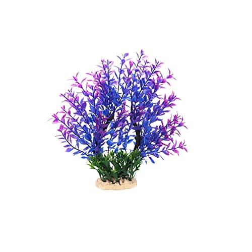 Künstliche Plastikpflanzen Dekoration, Kunststoff Künstliche Wasserpflanzen Aquarium Set Aquarium Dekoration Pack Von 2 Multicolor(Blue) von WEITINGKKK