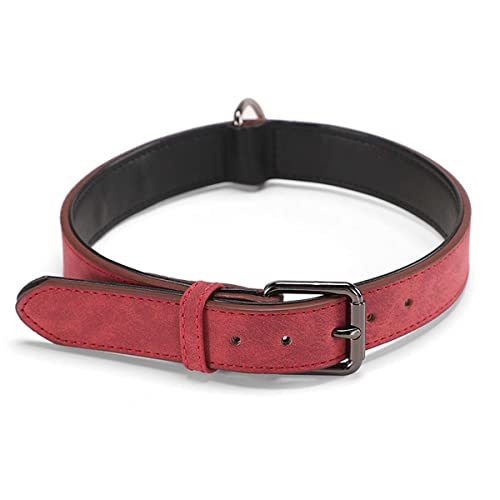Personalisiert Hundehalsband mit Namen und Telefonnummer, Lederhalsband aus Hochwertigem, Einstellbar Hund Halsband für Kleine und Mittelgroße Hunde von WEIWU