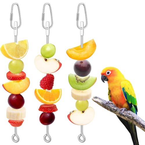 WEIWUXIAN 3 Stück Edelstahl Wellensittich Lebensmittelhalter, Gemüse hängendes Futterspielzeug, für Vögel, Tiere, Papageien, Wellensittiche zur Futtersuche WEIWUXIAN 3 Stück Edelstahl Wellensittich Lebensmittelhalter, Gemüse hängendes Futterspielzeug, für Vögel, Tiere, Papageien, Wellensittiche zur Futtersuche von WEIWUXIAN